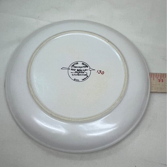 Kay Mallek 1978 Navajo Christmas Limited Edition 8th Issue Plate 10 1/4” - Picture 3 of 3